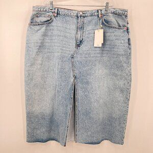 MNG Plus Denim Midi Skirt NWT